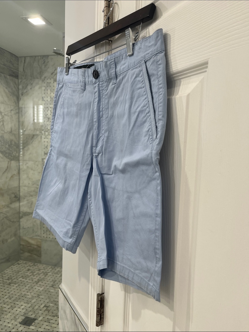 A/X Armani Exchange Light Blue Flat Front Men's Shorts